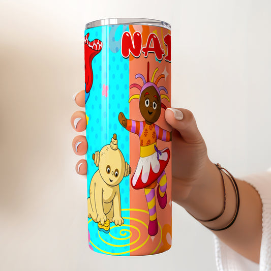 In the Night Garden Friends Skinny Tumbler - Custom Name (20oz) | Insulated Stainless Steel Travel Cup