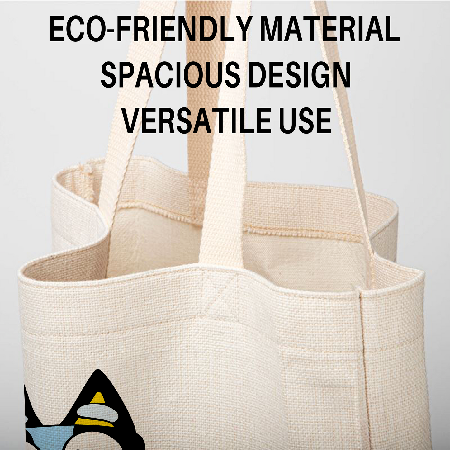 Bluey Dog Linen Tote Bag - Custom Name (35x45cm) | Eco-Friendly Lightweight Shopping & Everyday Carrier
