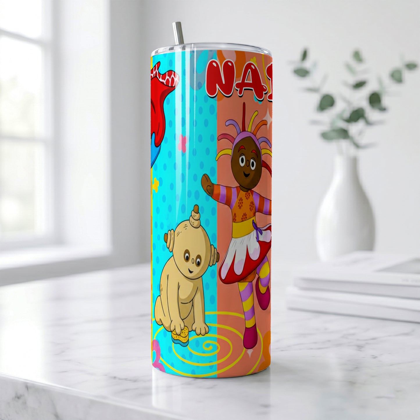 In the Night Garden Friends Skinny Tumbler - Custom Name (20oz) | Insulated Stainless Steel Travel Cup