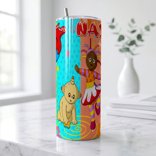 In the Night Garden Friends Skinny Tumbler - Custom Name (20oz) | Insulated Stainless Steel Travel Cup