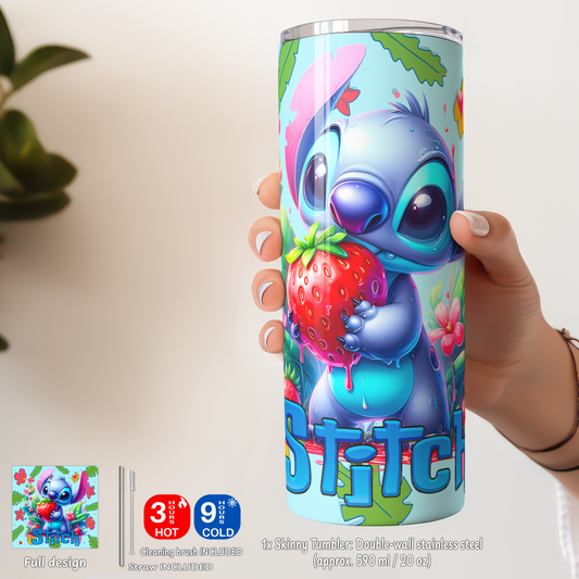 Stitch Strawberry Sweetness Box – Custom Name | Includes Plush, Hair Comb, Notebook & More
