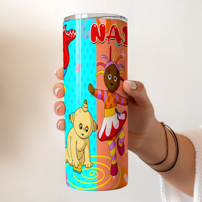 In the Night Garden Friends Skinny Tumbler - Custom Name (20oz) | Insulated Stainless Steel Travel Cup