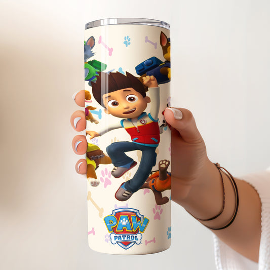 PAW Patrol Hero Pups Skinny Tumbler - Custom Name (20oz) | Insulated Stainless Steel Travel Cup