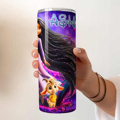 Asha Wish Magic Skinny Tumbler - Custom Name (20oz) | Insulated Stainless Steel Travel Cup