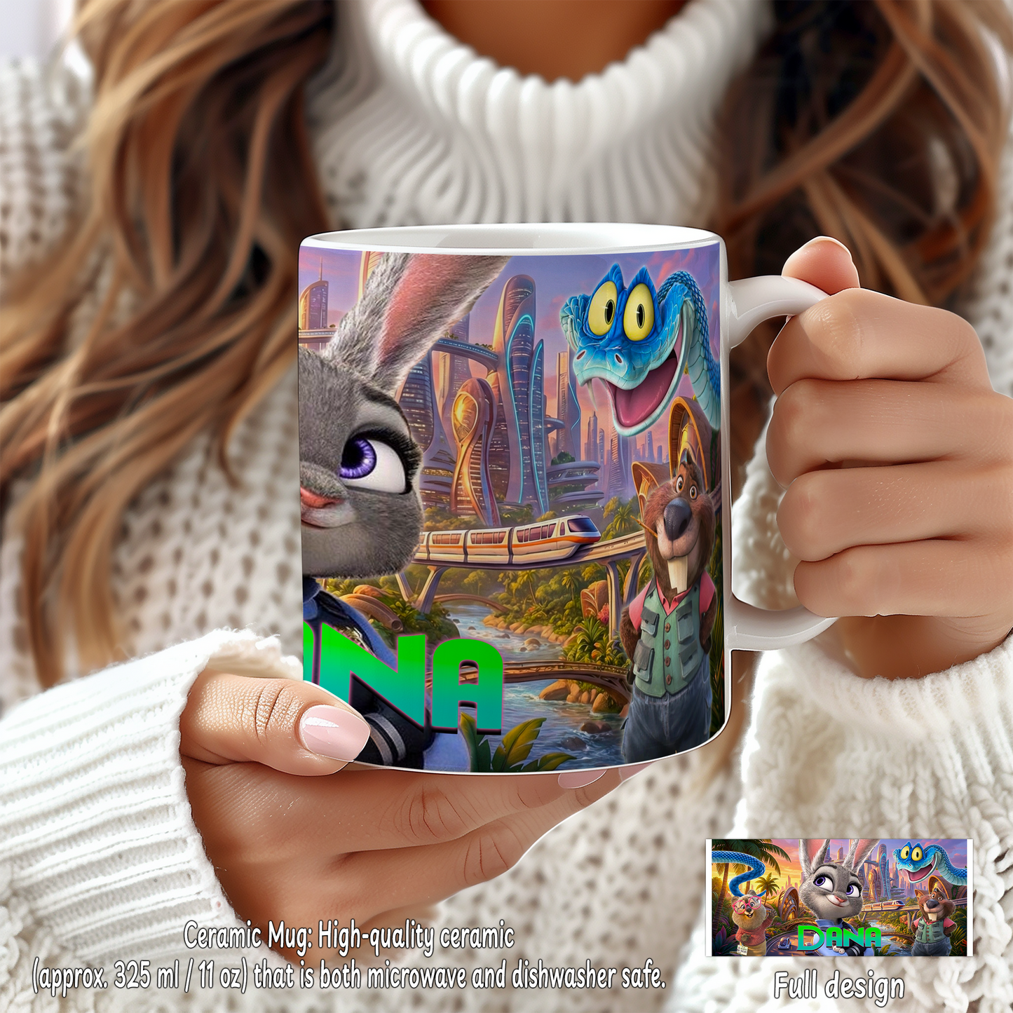 Zootopia 2 Judy & Friends Activity Box – Custom Name | Includes Coloring Book, Puzzle, Drinkware Set & More
