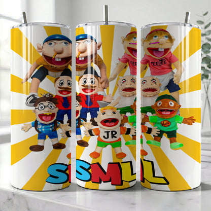 SML Puppet Friends Skinny Tumbler - Custom Name (20oz) | Insulated Stainless Steel Travel Cup
