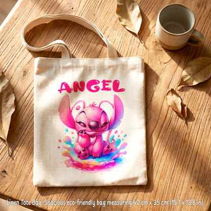 Angel Mania Box | Custom Name | Includes Plush, Tote Bag, Pouch & Drinkware Set & More