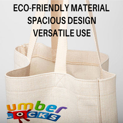 Numberblocks Educational Linen Tote Bag - Custom Name (35x45cm) | Eco-Friendly Lightweight Shopping & Everyday Carrier