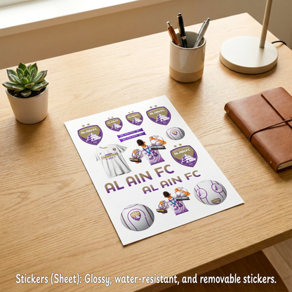 Al Ain FC Fan Box 3 – Custom Name | Includes Tote Bag, Pouch, Mouse Pad & Drinkware Set & More