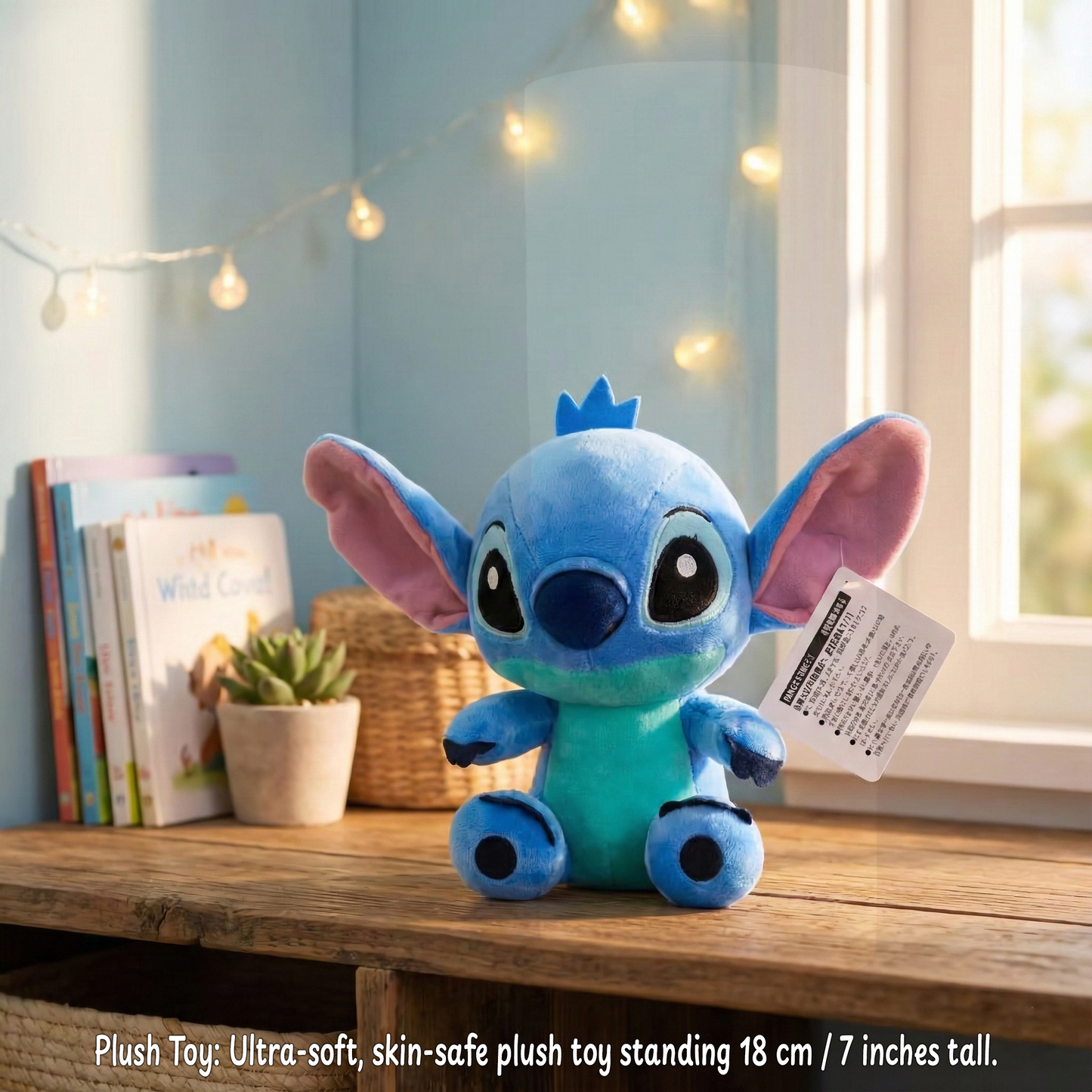 Stitch & Angel Love Box – Custom Name | Includes Plush, Tote Bag, Pouch & Drinkware Set & More