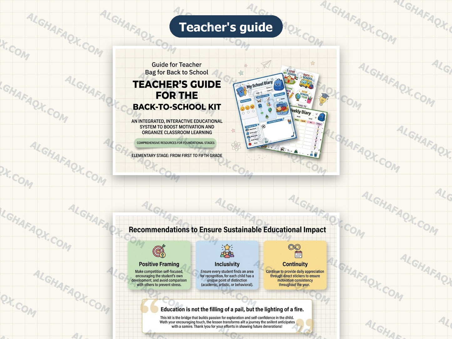 Back-to-School Teacher Kit - Primary Stage (English Edition)
