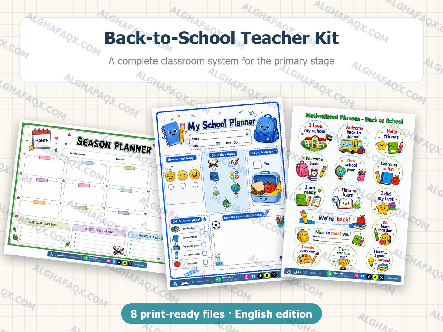 Back-to-School Teacher Kit - Primary Stage (English Edition)