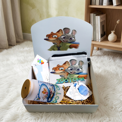 Zootopia Mini Box – Personalized | Includes Frosted Tumbler, Zipper Pouch, Card Set & Gift Cards