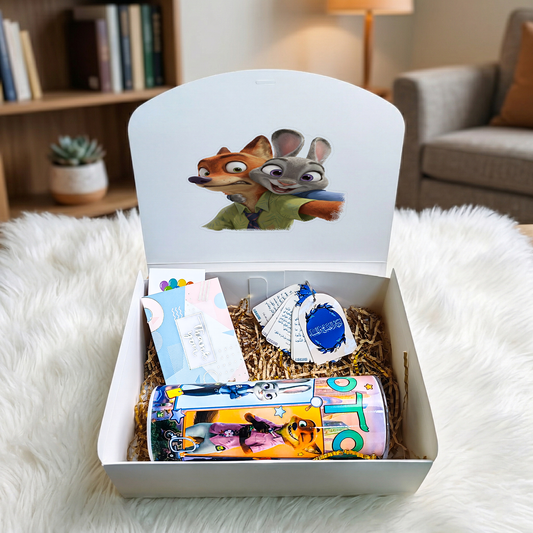 Zootopia Mini Box – Personalized | Includes Skinny Tumbler, Card Set & Gift Cards