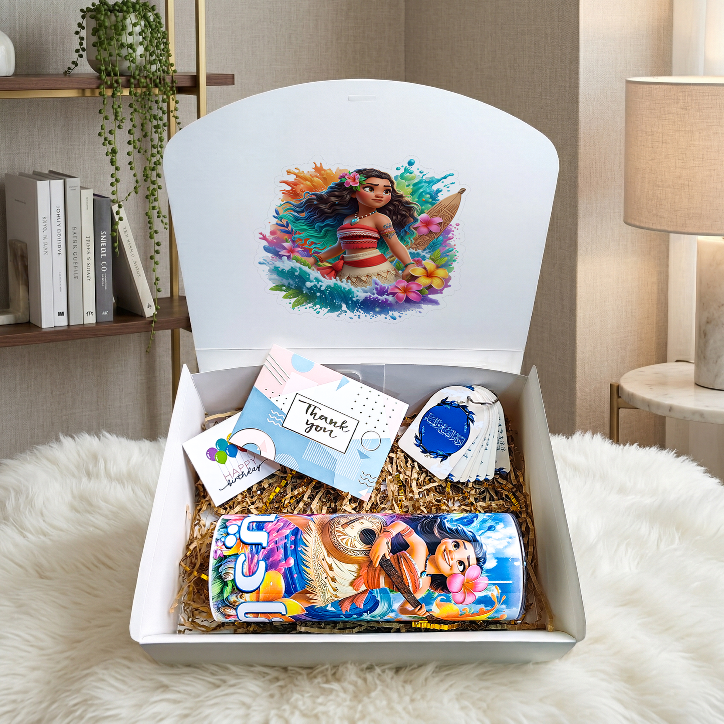 Moana Wayfinder Mini Box – Personalized | Includes Skinny Tumbler, Card Set & Gift Cards