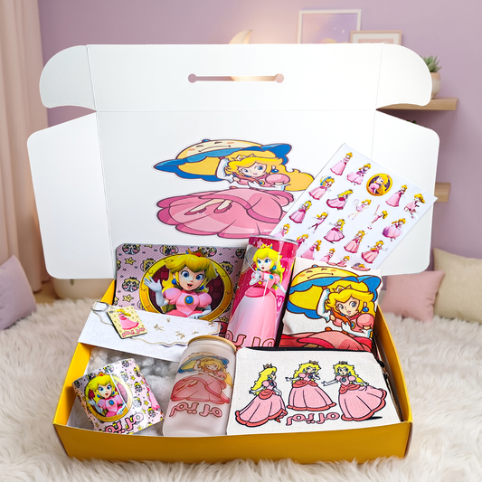 Princess Peach Ultimate Fan Box 3 – Custom Arabic Name | Includes Pouches, Mousepad, Drinkware & More