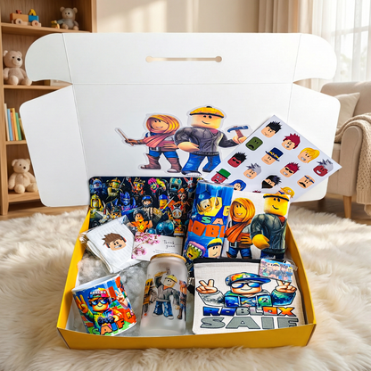 Roblox Gamer Box – Custom Name | Includes Mouse Pad, Tote Bag, Pouch & Drinkware Set & More