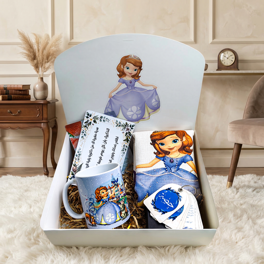 Sofia the First Enchancia Mini Box – Personalized | Includes Sofia Mug, Tote Bag, Mask, Prayers, Cards & Gift Card